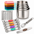 DIYORA 13-Piece Magnetic Stainless Steel Measuring Set