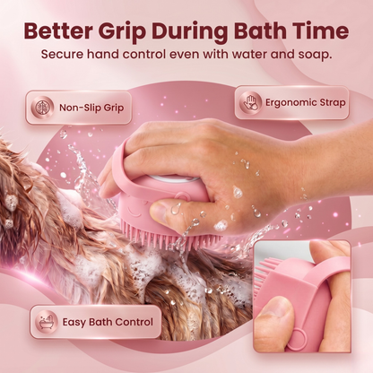 DIYORA 2-in-1 Silicone Pet Bath & Shampoo Dispensing Brush