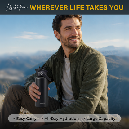 DIYORA 32oz Insulated Stainless Steel Water Bottle