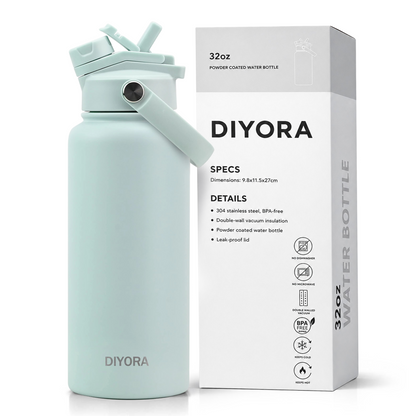 DIYORA 32oz Insulated Stainless Steel Water Bottle